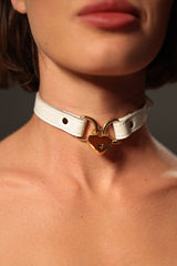 Choker " Heart" White