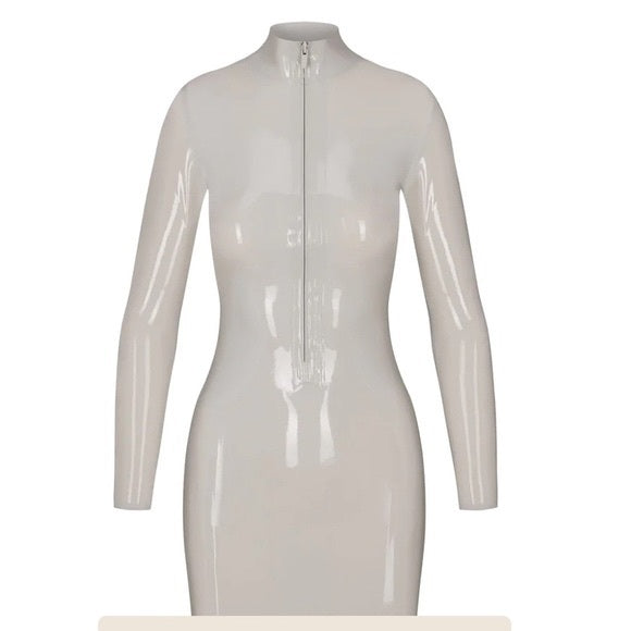 Latex Langarmkleid