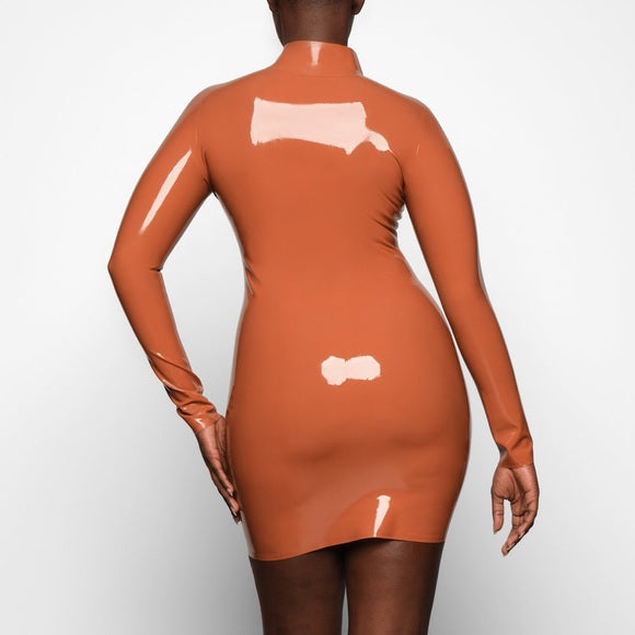 Latex Langarmkleid