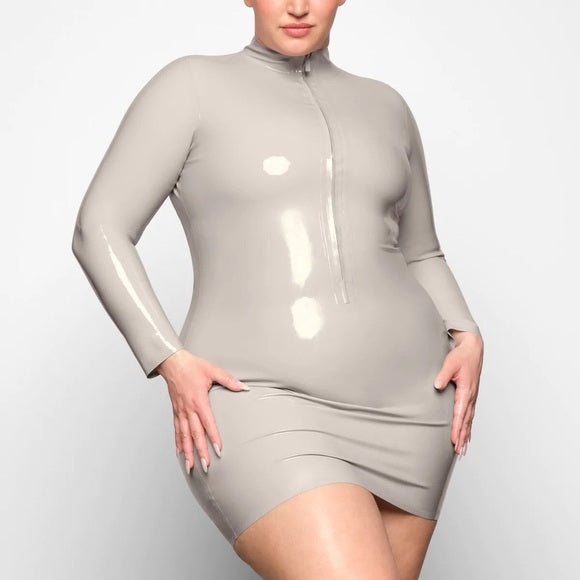 Latex Long Sleeve Dress