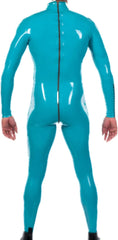 Latex Blue Jumpsuit Men's Racing Uniform