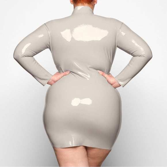 Latex Long Sleeve Dress