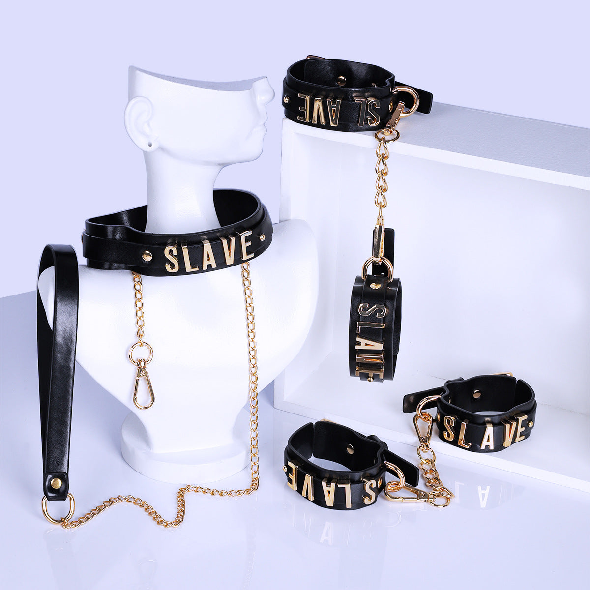 "SLAVE" Collar with Chain