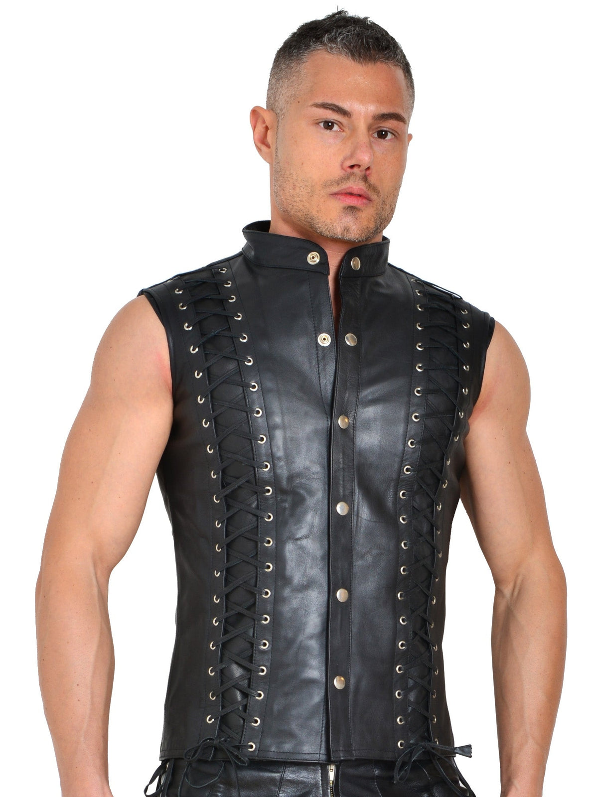 Leather Warrior Sleeveless Top