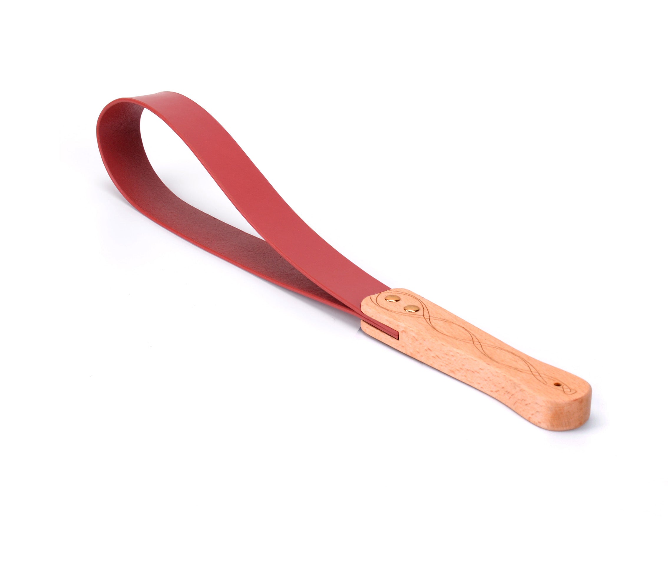 Leather Paddle with Wooden Handle