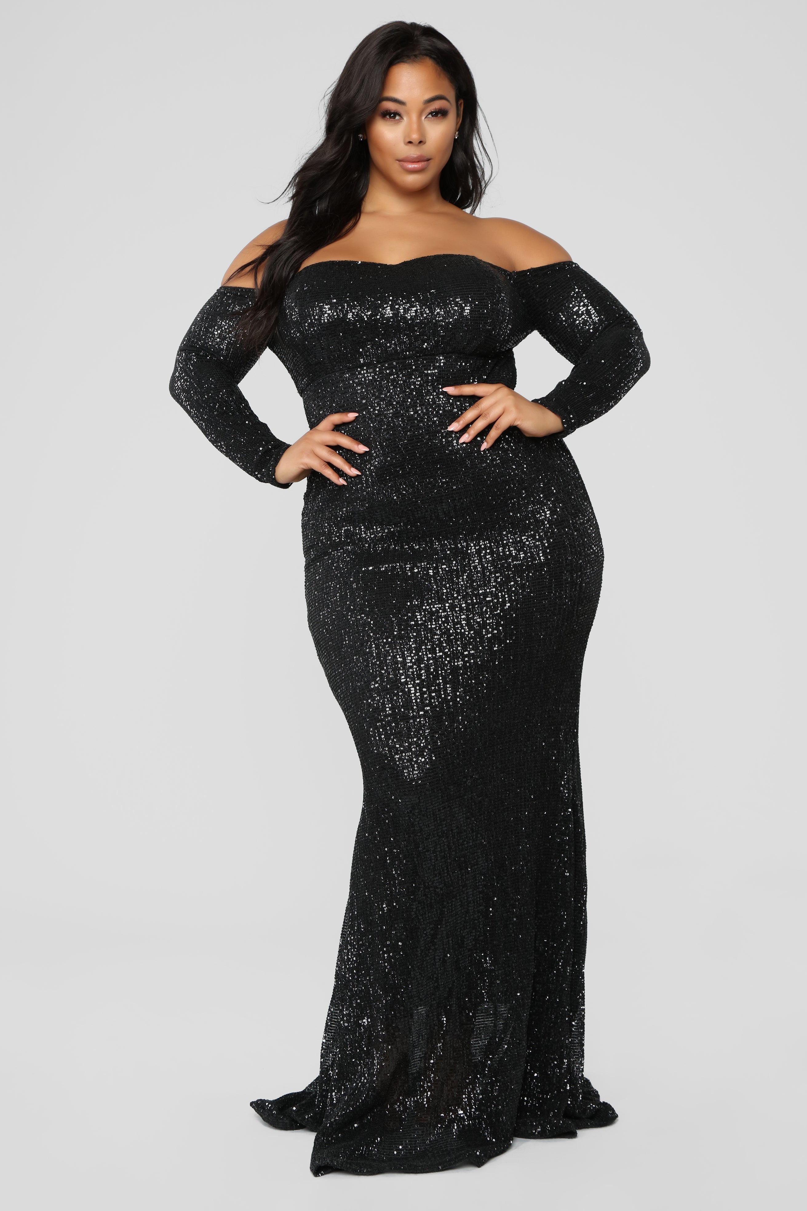 Got Class Sequin Gown - Black