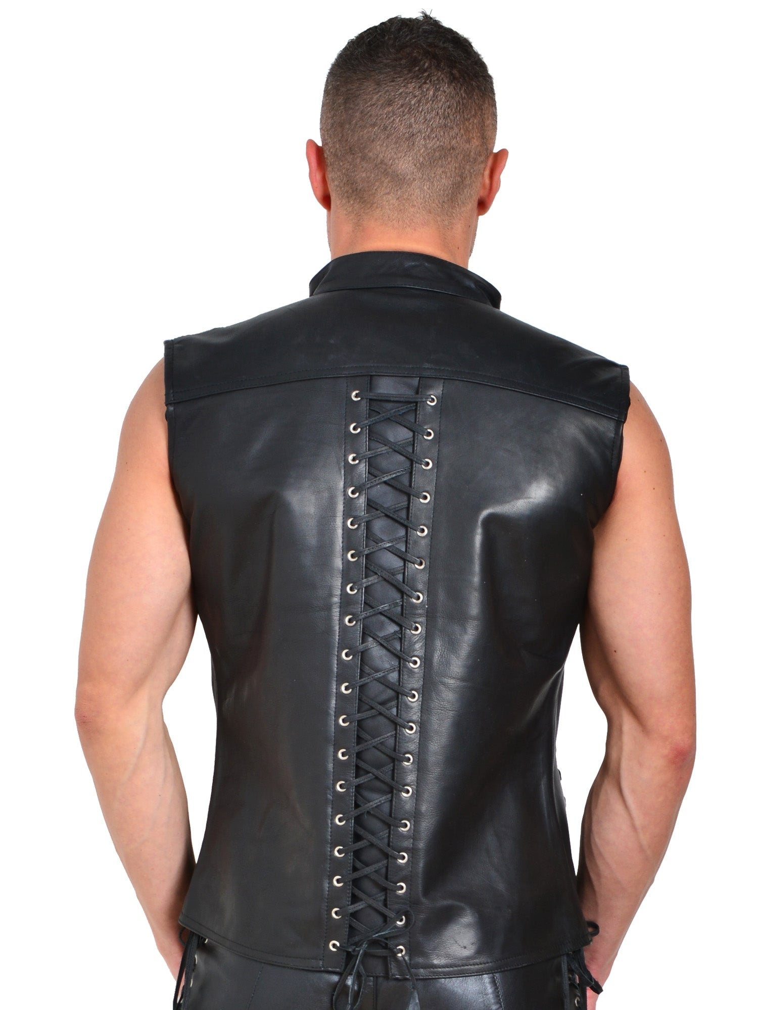 Leather Warrior Sleeveless Top