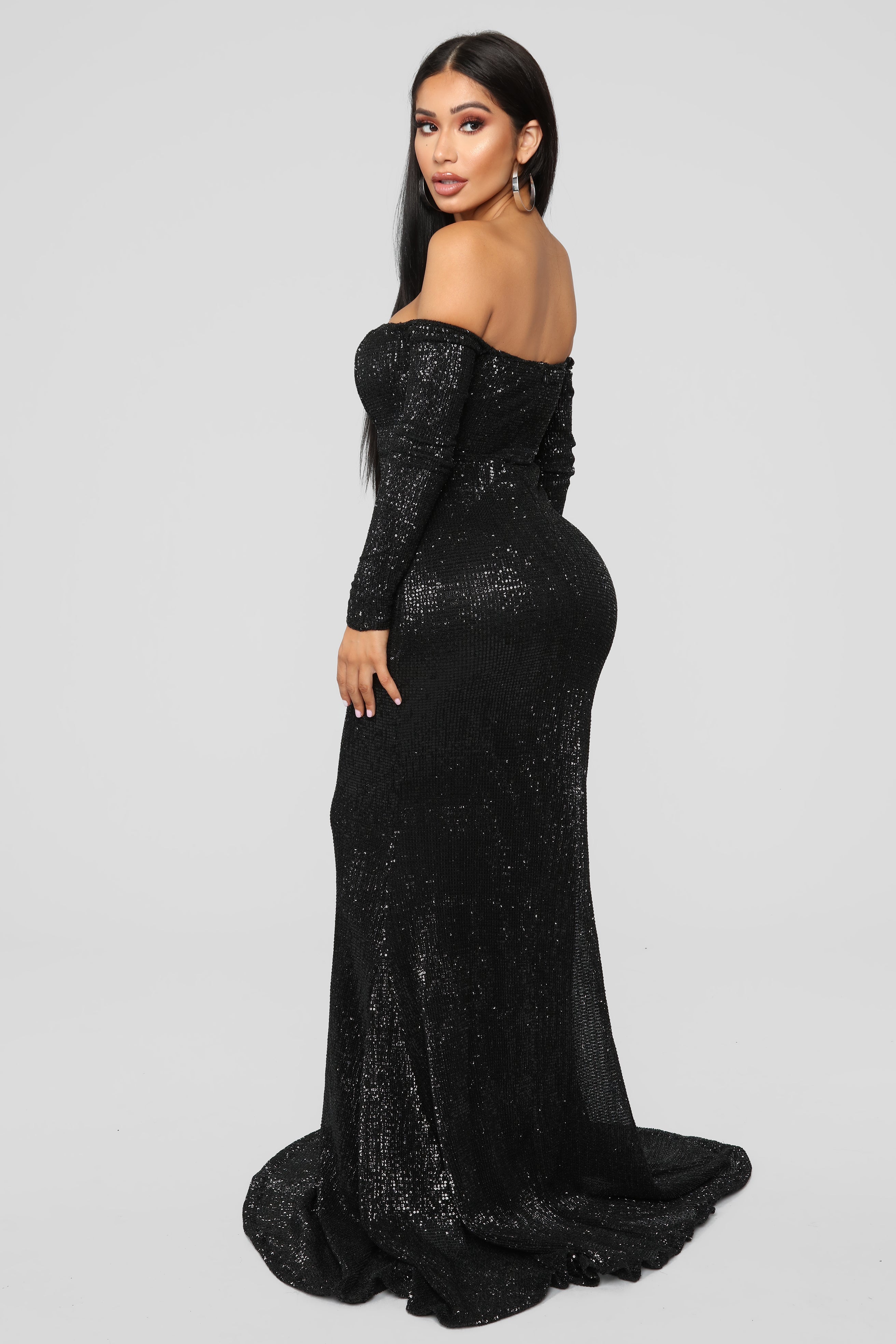 Got Class Sequin Gown - Black