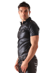 Leatherette Mens Top