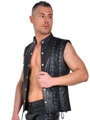 Leather Warrior Sleeveless Top