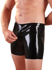 Latex-Shorts mit Reißverschluss 