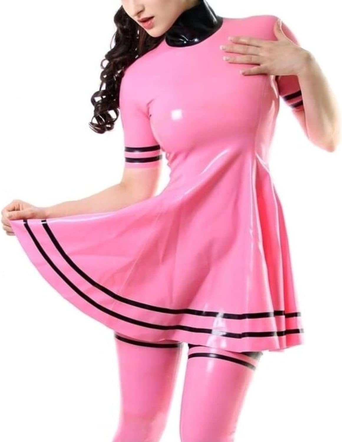 Latex Rubber Pink Dress