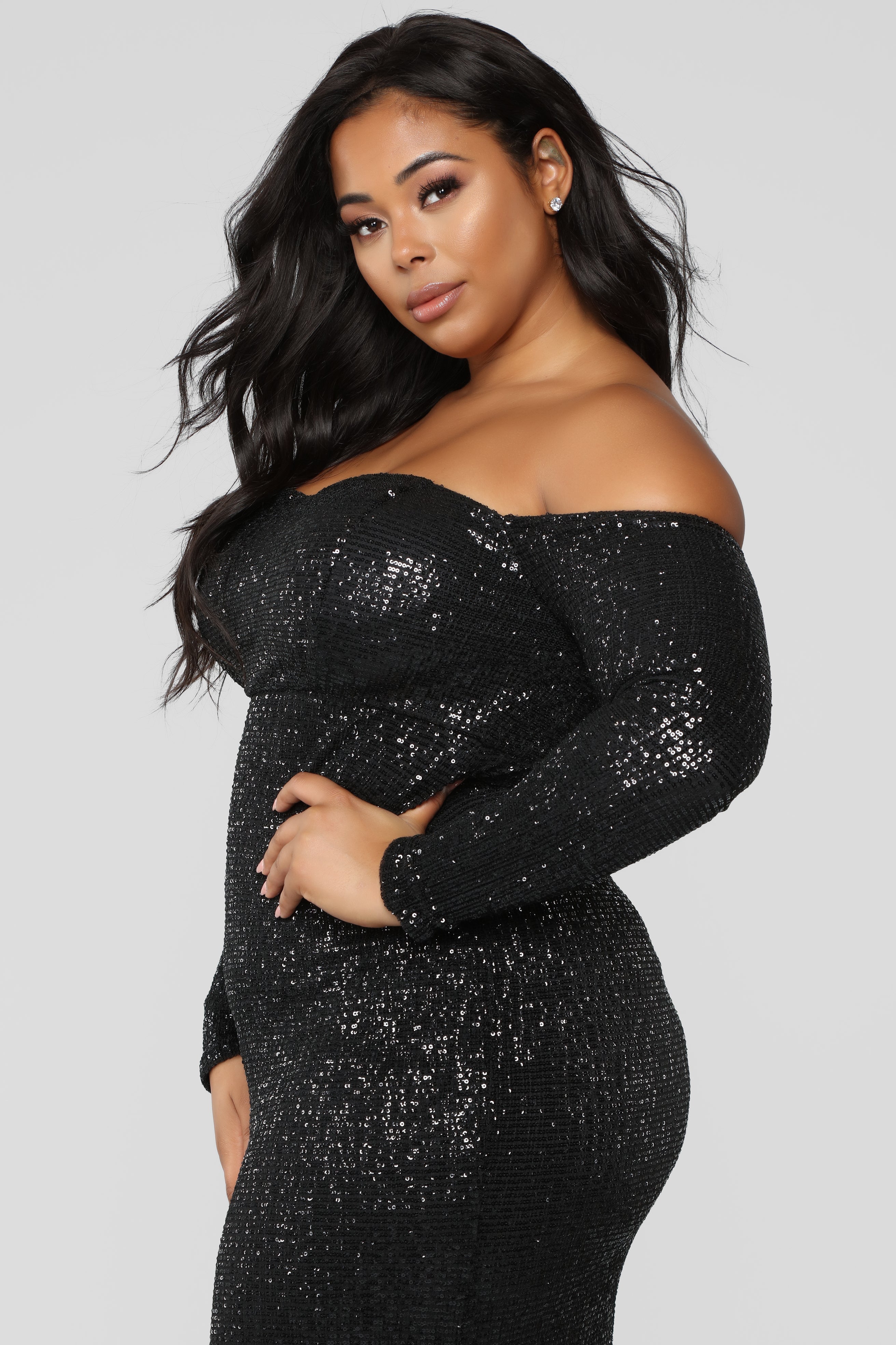 Got Class Sequin Gown - Black