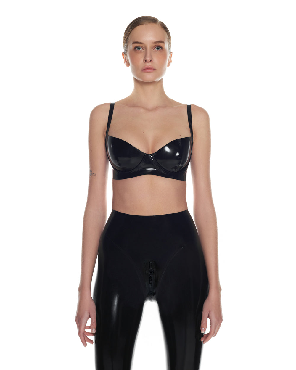 Latex Push-Up-BH Hohe Taille Leggings Set 