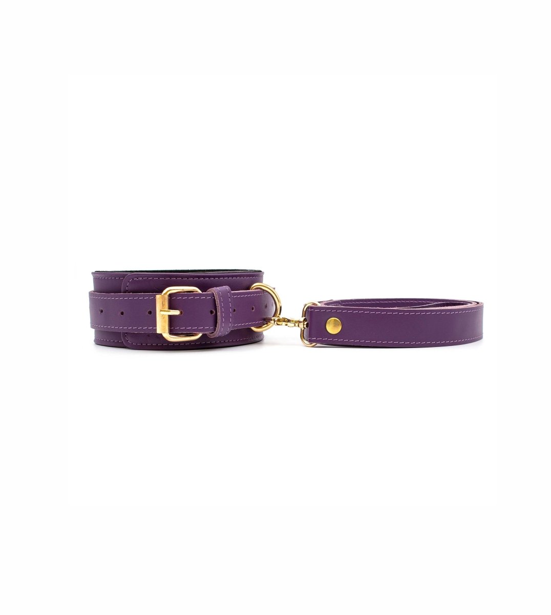 Burgundy Collar with Leash