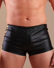 Mens Leatherette Shorts