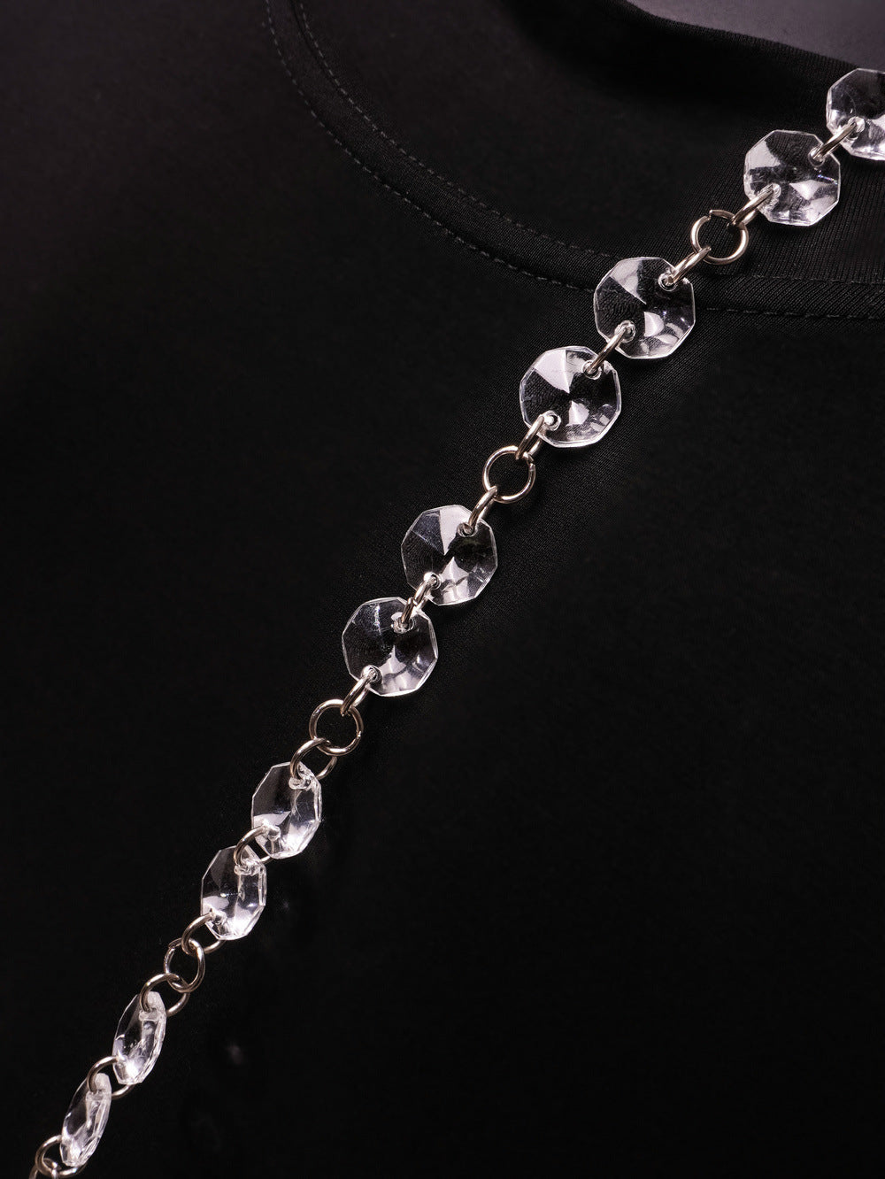 Drop Razor Crystal Body Chain Top