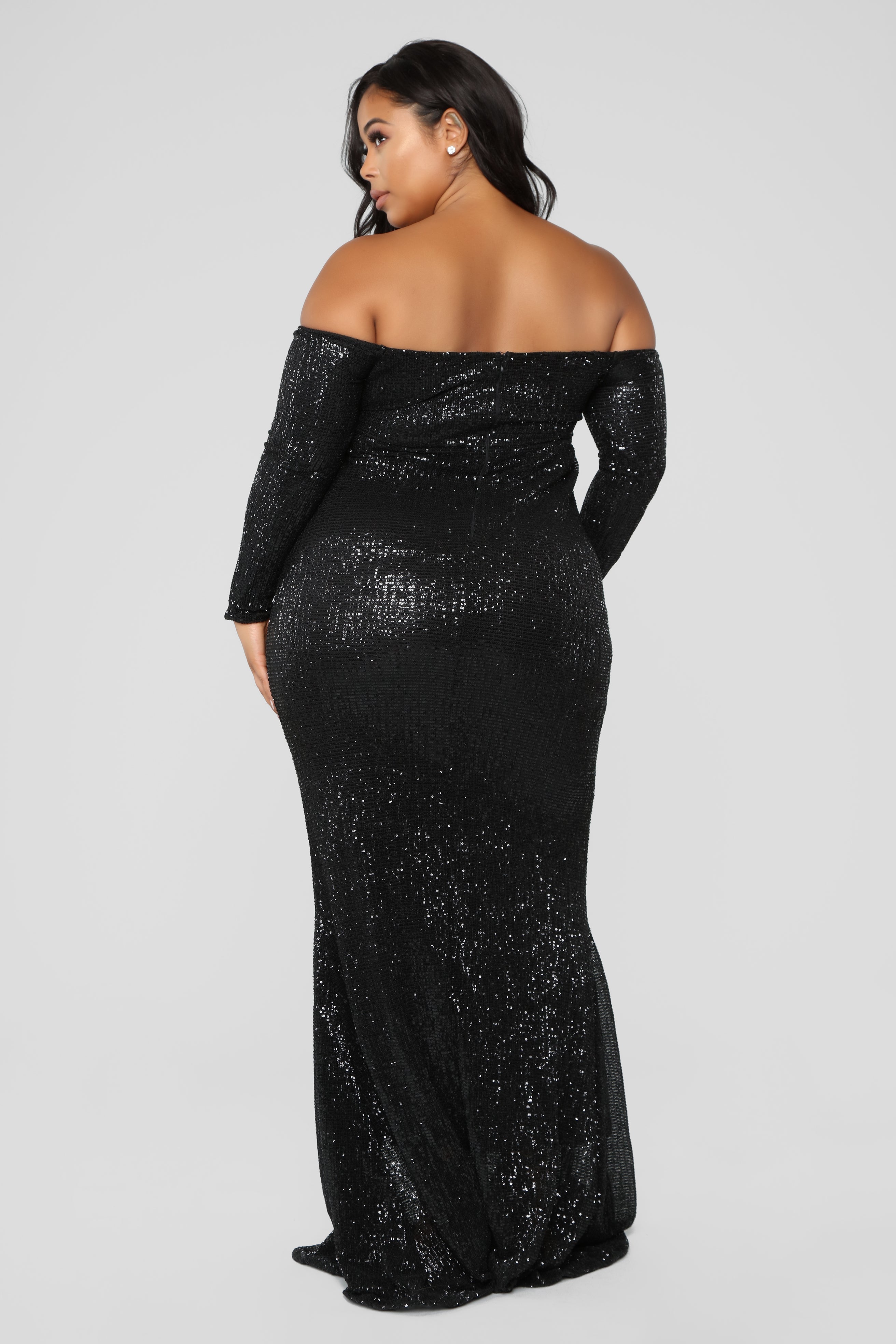 Got Class Sequin Gown - Black