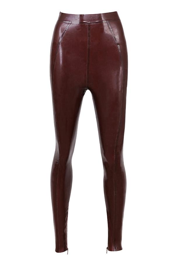 Latex-Leggings mit hoher Taille