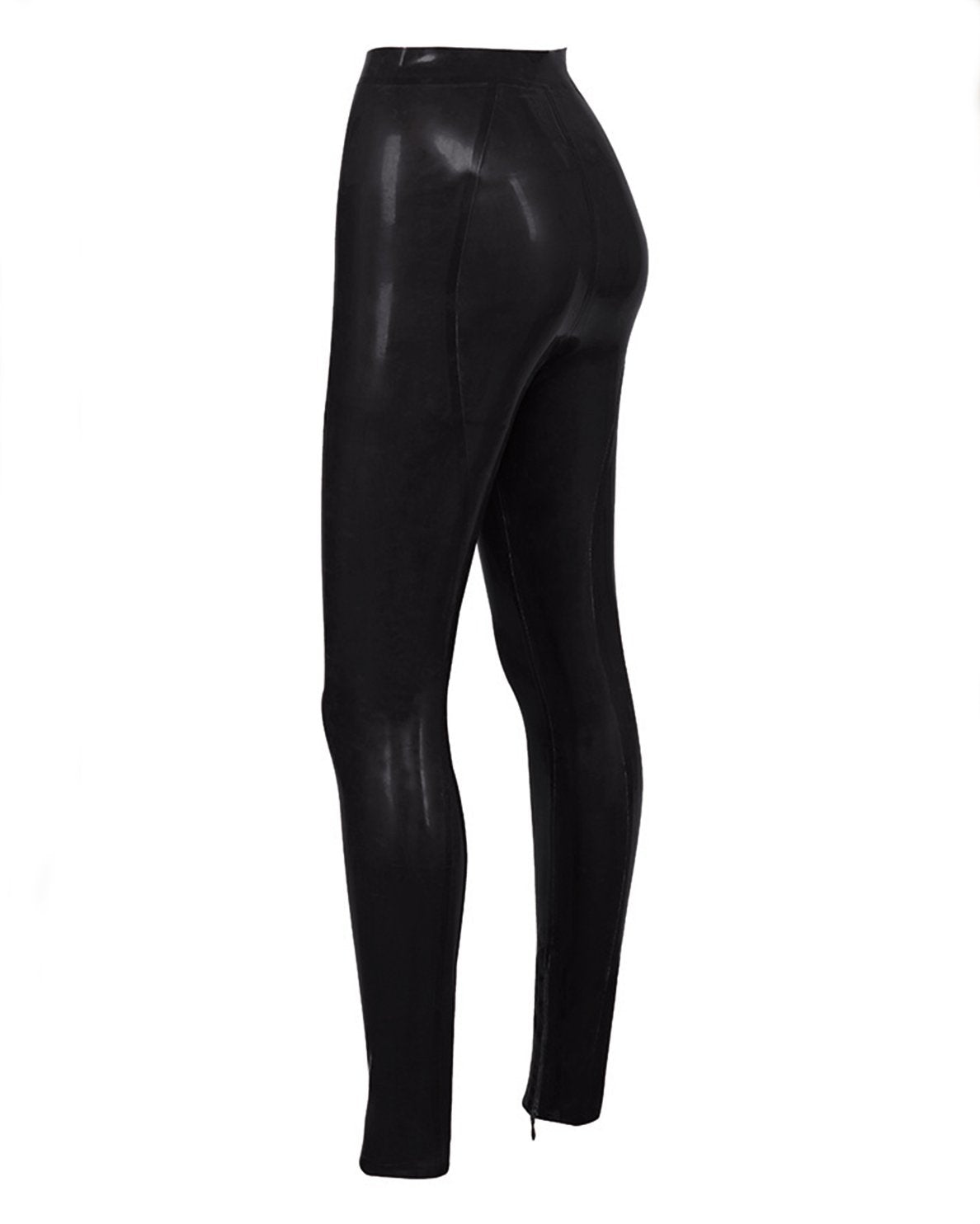 Latex-Leggings mit hoher Taille