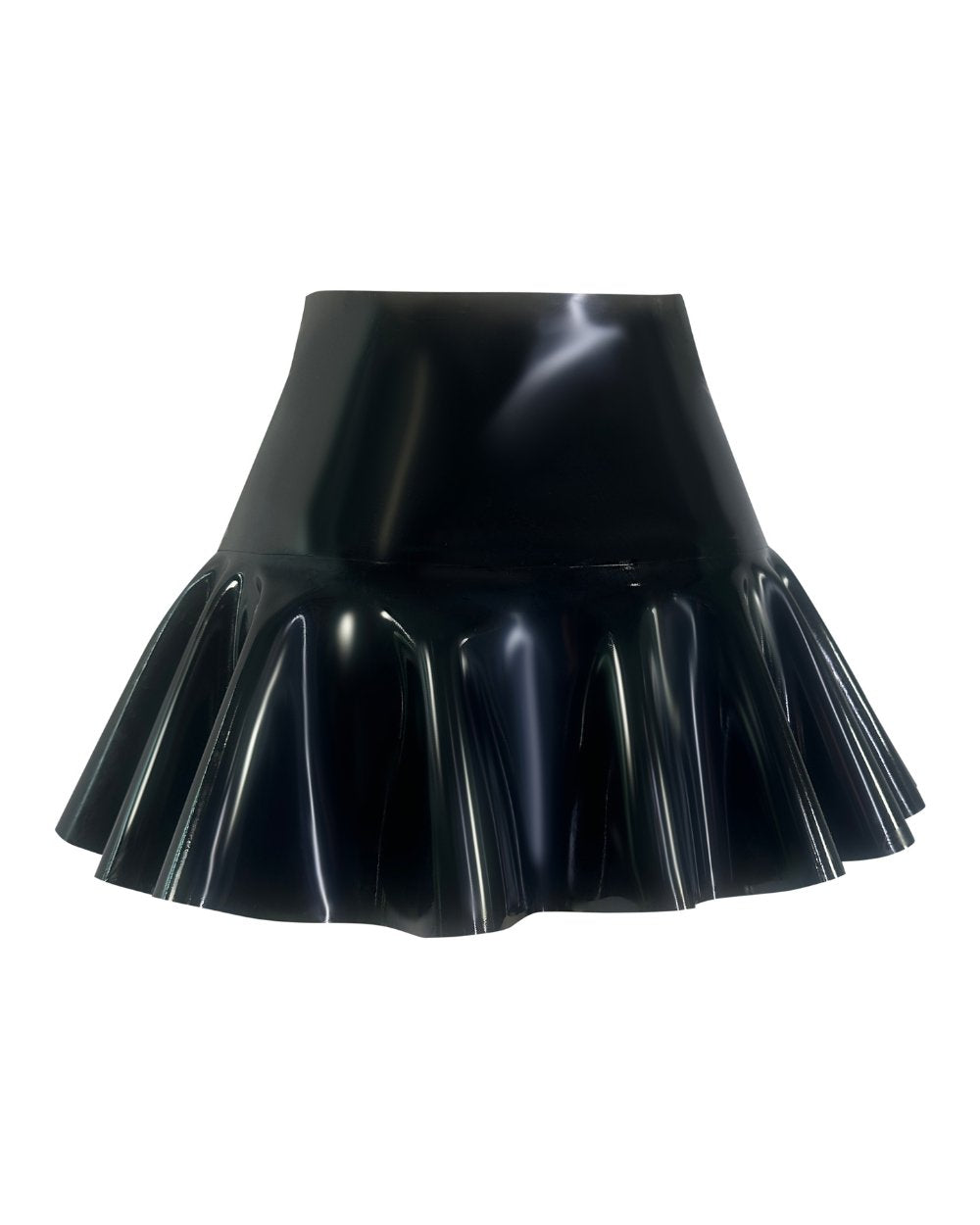 Latex High-Waist Mini Skirt