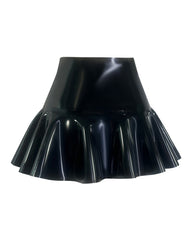 Latex High-Waist Mini Skirt