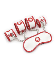 Nurse Leather Three-piece Handcuffs