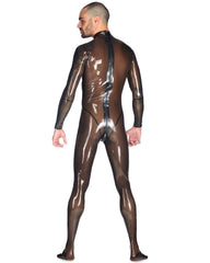 Men's Sexy Latex One-piece Tights Bodysuit