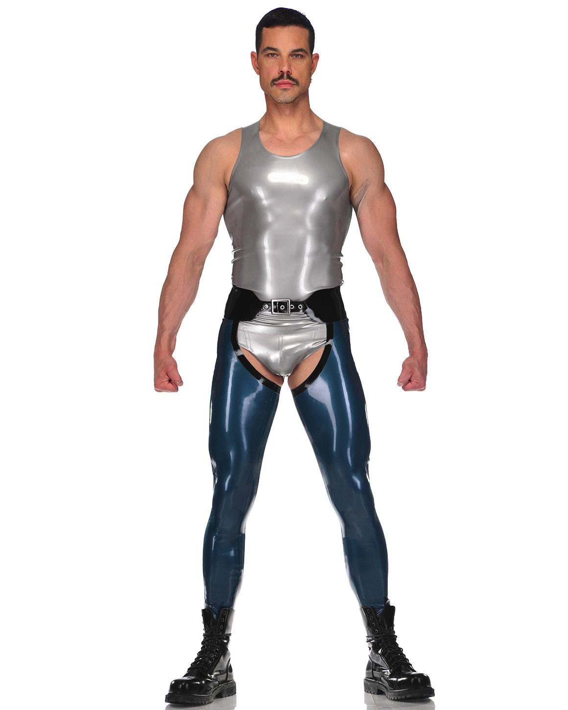 Men's Sexy Open Latex Trousers