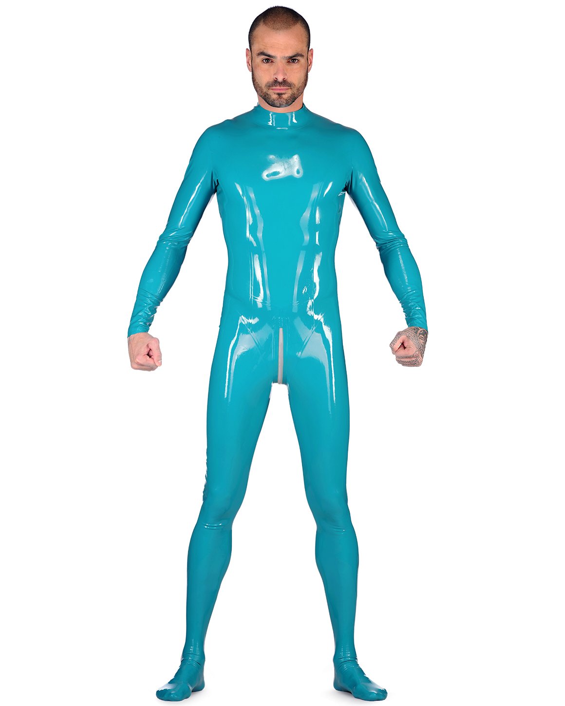 Men's Sexy Latex One-piece Tights Bodysuit