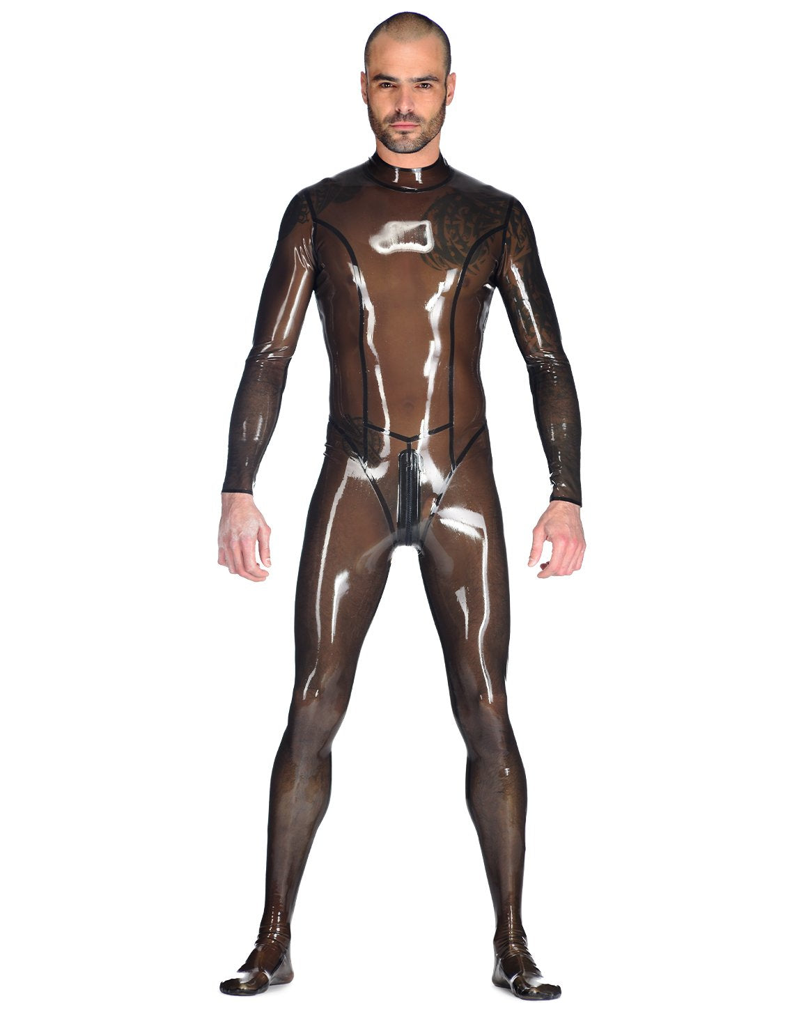 Men's Sexy Latex One-piece Tights