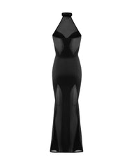 Sexy Slim-Fit Mesh Long Dress