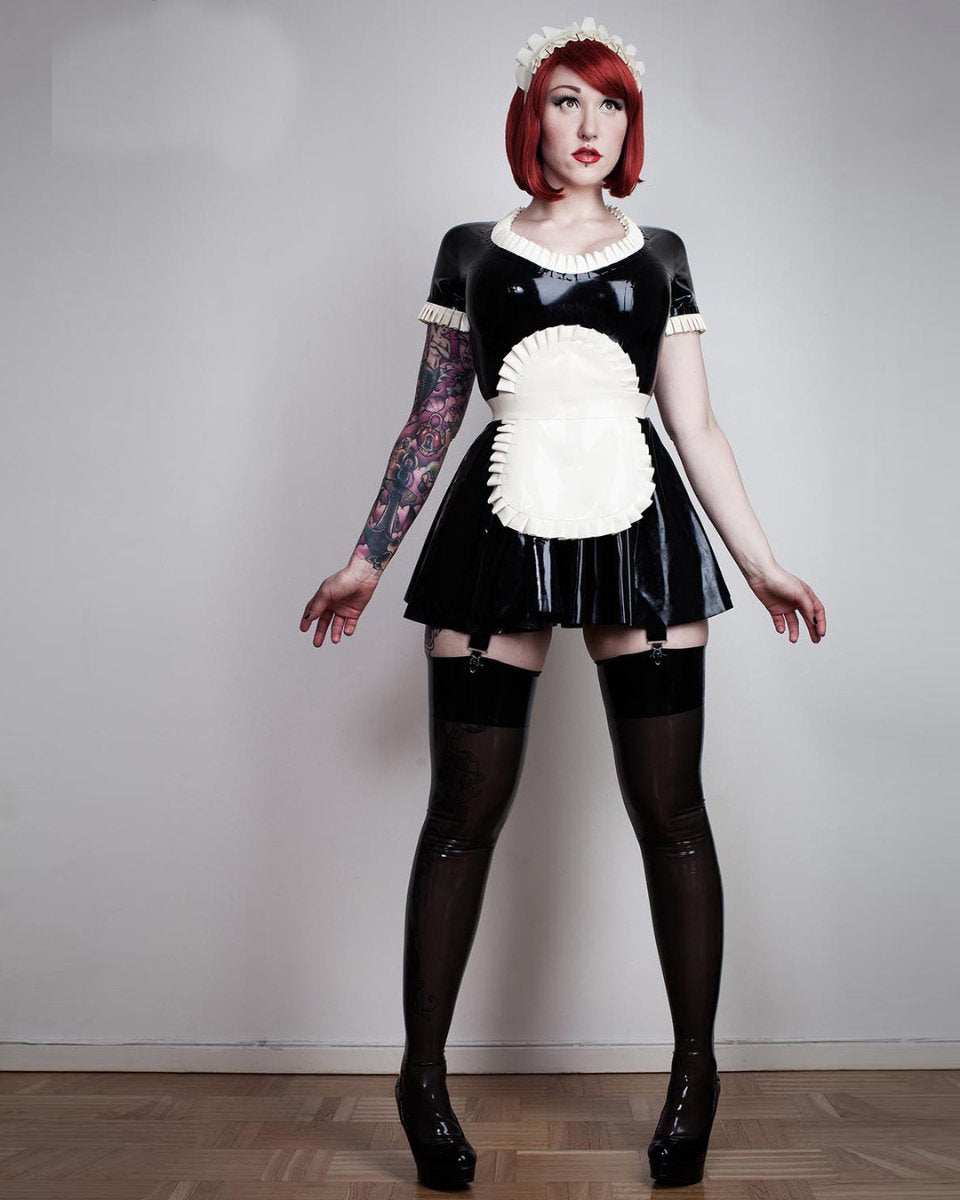 Halloween Maid Latex Apron Uniform