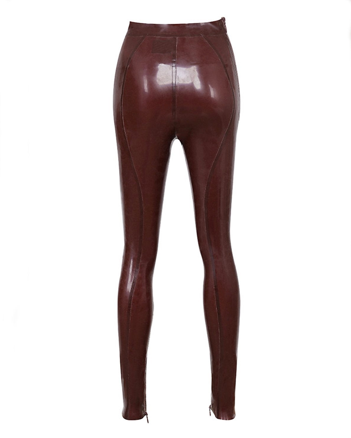 Latex-Leggings mit hoher Taille