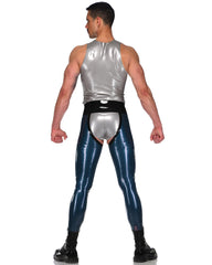 Men's Sexy Open Latex Trousers