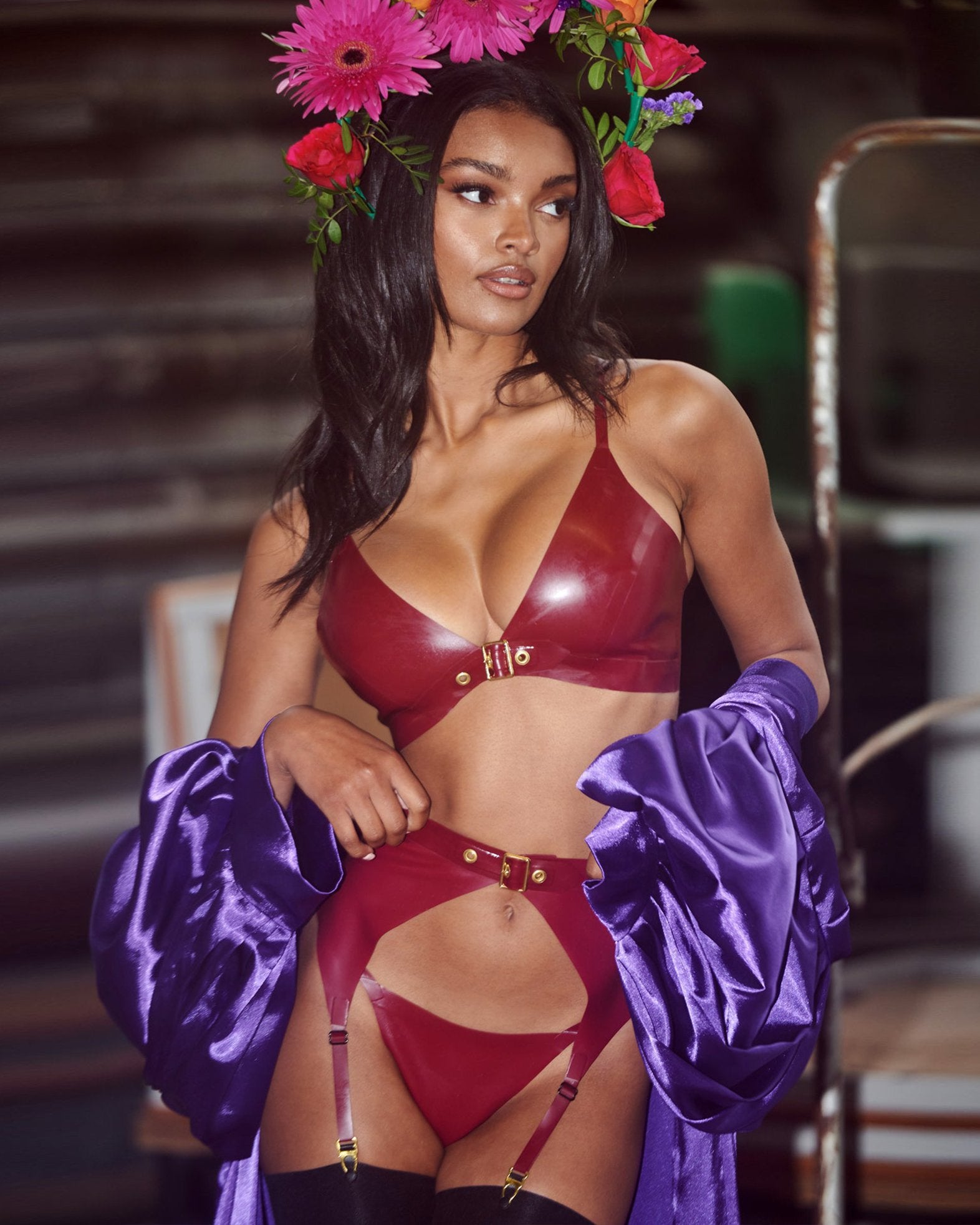 Night Dream Latex Sexy Lingerie Suit