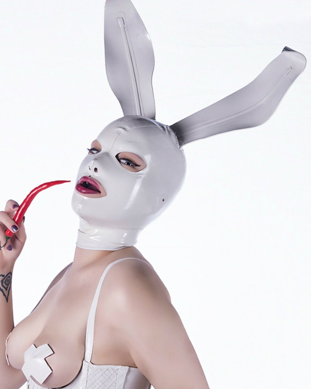 Bunny Ears Latex Mask