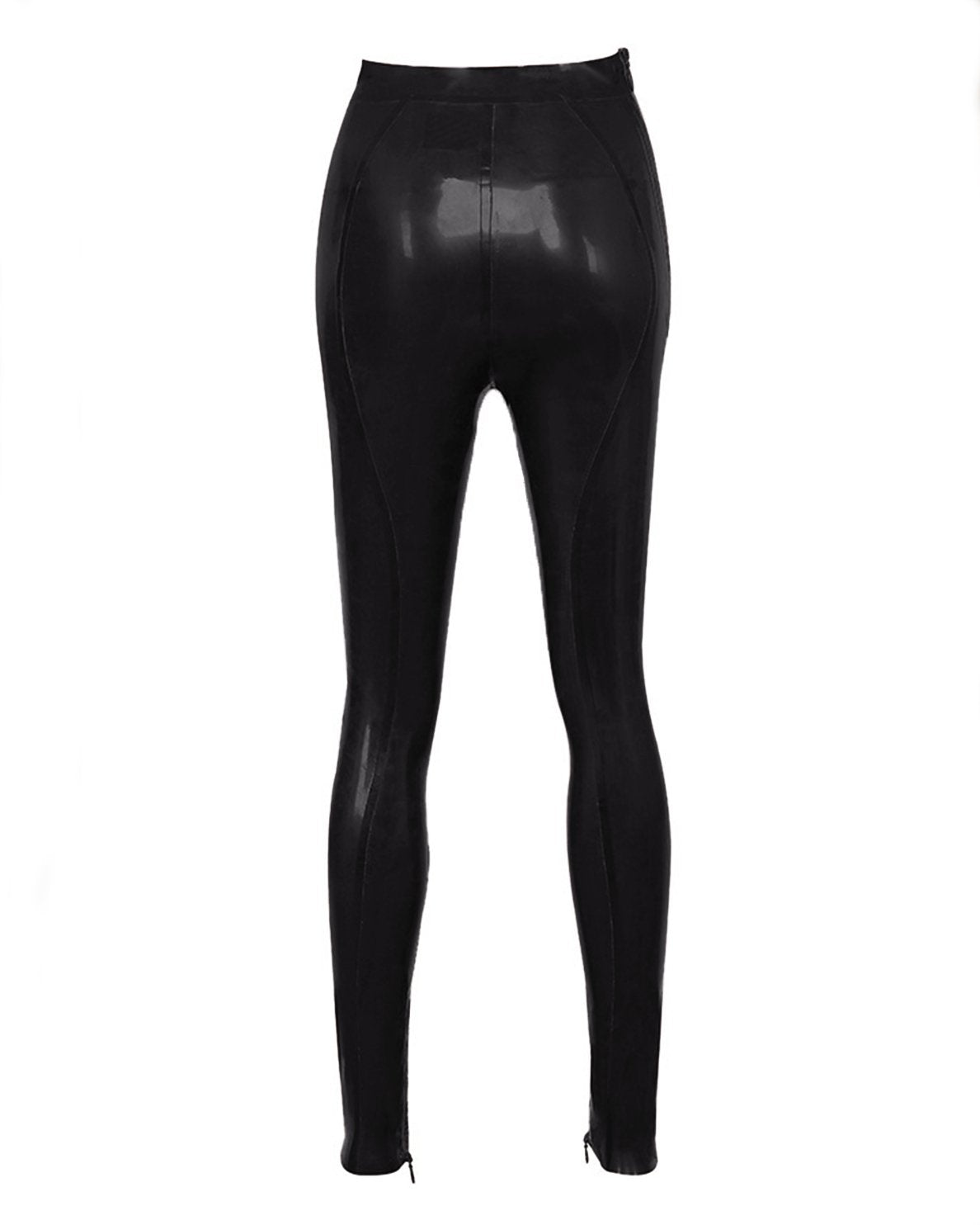 Latex-Leggings mit hoher Taille