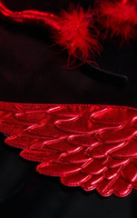 Red Devil Halloween Horns And Wing Accessories Set