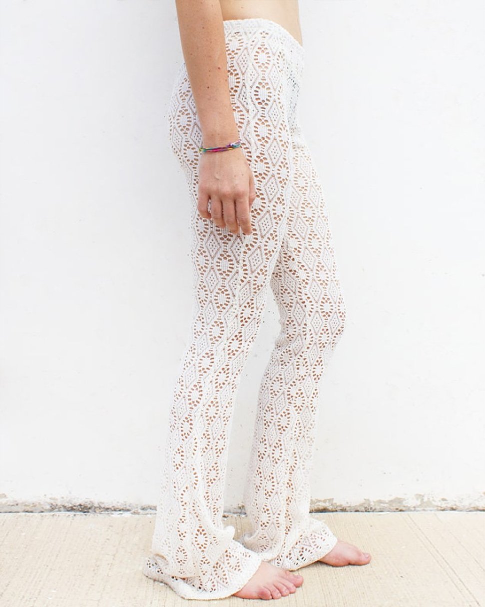 Beach Hollow Out Crochet Cover-Up Pants