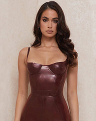 Bustier-Body aus Latex