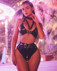 Sundown Sexy Latex Bra Suit