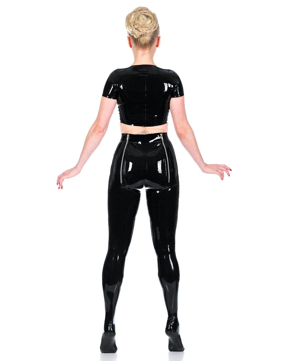 Latex Zip-up Leggings